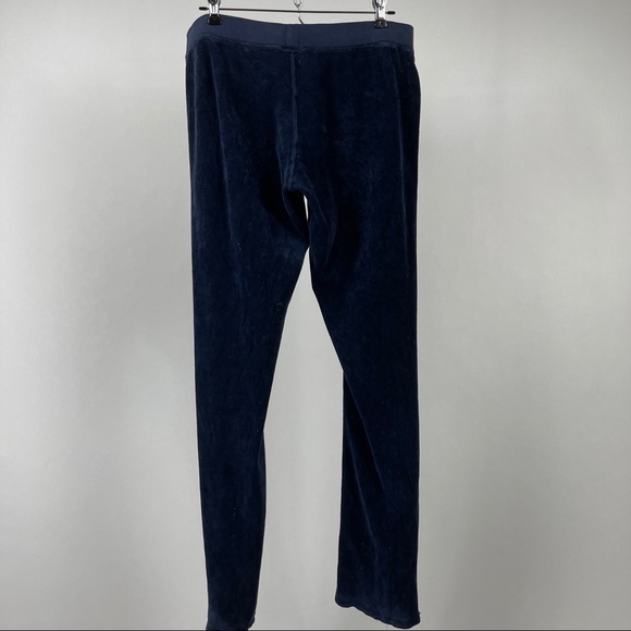 Juicy Velour Navy Sweatpants Pants Drawstring L - Picture 6 of 12